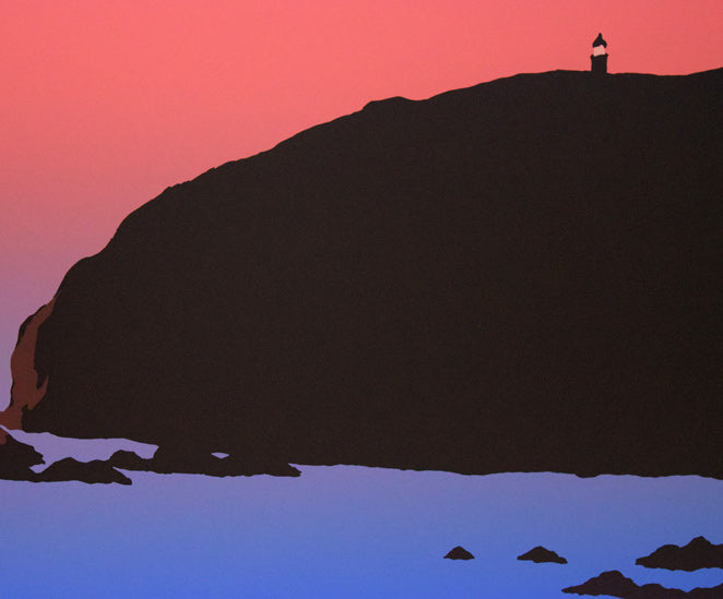 栗谷川健一「落日の岬(エリモ岬)」シルクスクリーン版画 拡大画像2