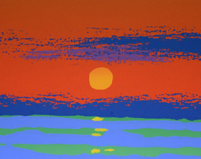 栗谷川健一「流氷去る頃」シルクスクリーン版画 拡大画像2