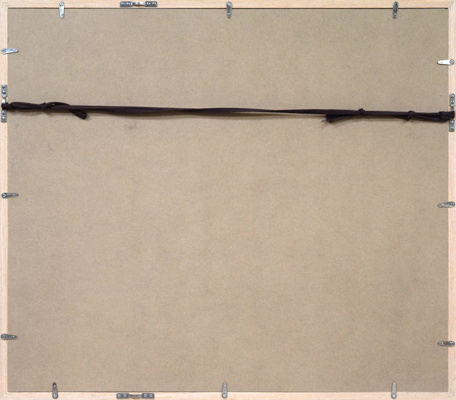 栗谷川健一「湿原暮色(釧路湿原)」シルクスクリーン版画 額縁裏側画像