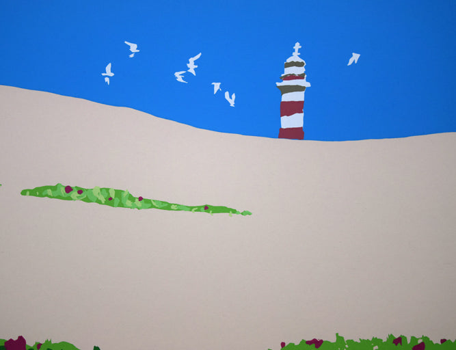 栗谷川健一「初夏ひらく(石狩)」シルクスクリーン版画 拡大画像2