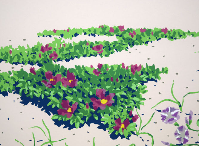 栗谷川健一「初夏ひらく(石狩)」シルクスクリーン版画 拡大画像3