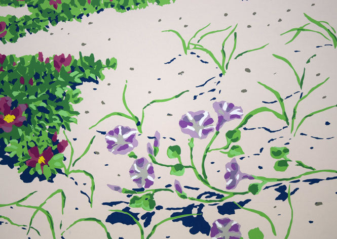 栗谷川健一「初夏ひらく(石狩)」シルクスクリーン版画 拡大画像4