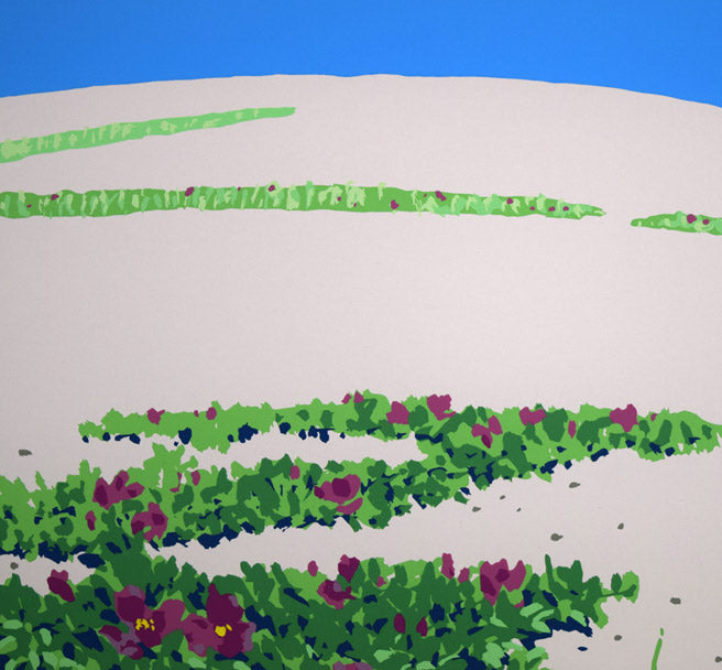 栗谷川健一「初夏ひらく(石狩)」シルクスクリーン版画 拡大画像1