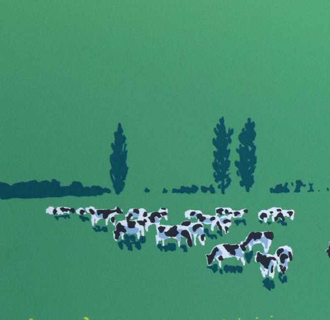 栗谷川健一「太陽と空気と」シルクスクリーン版画 拡大画像2