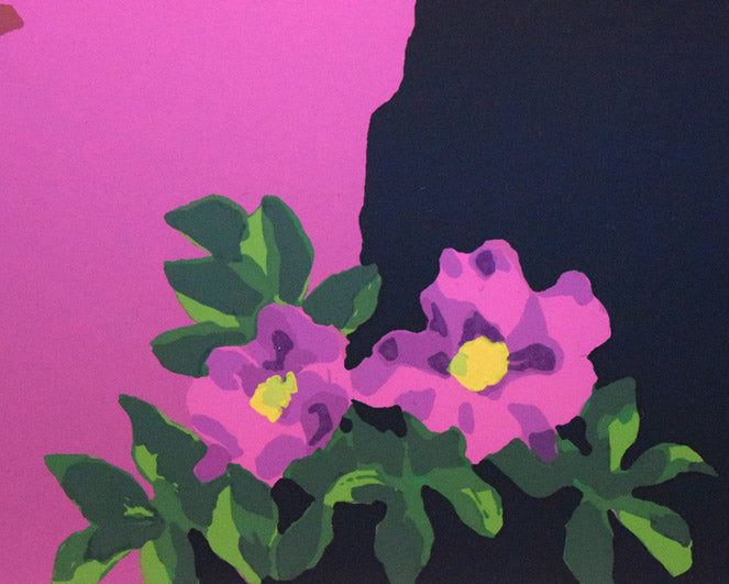 栗谷川健一「トド原哀しく(野付半島)」シルクスクリーン版画 拡大画像3