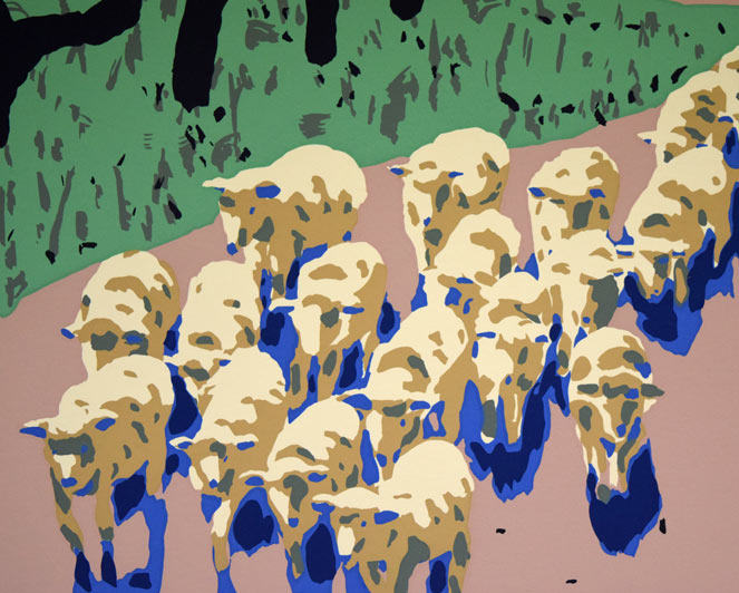 栗谷川健一「若葉よみがえる」シルクスクリーン版画 拡大画像4