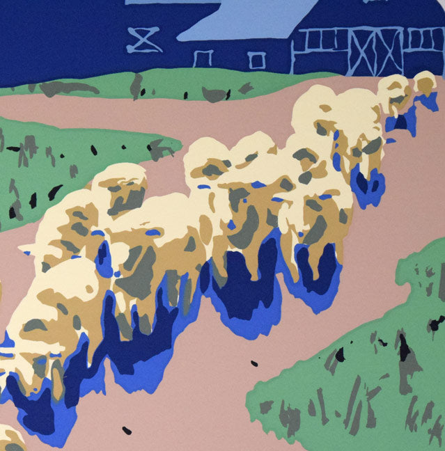 栗谷川健一「若葉よみがえる」シルクスクリーン版画 拡大画像5