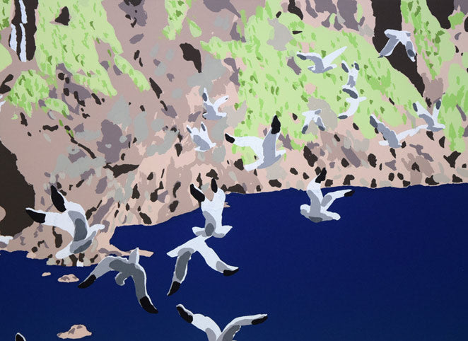 栗谷川健一「最北の秘境(知床半島)」シルクスクリーン版画 拡大画像2