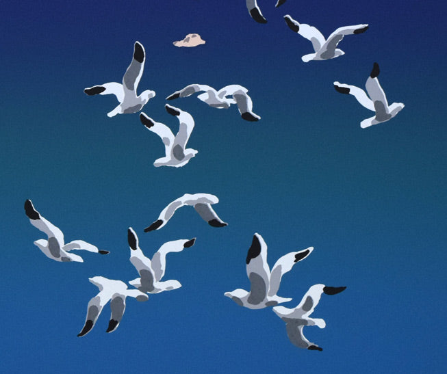 栗谷川健一「最北の秘境(知床半島)」シルクスクリーン版画 拡大画像3