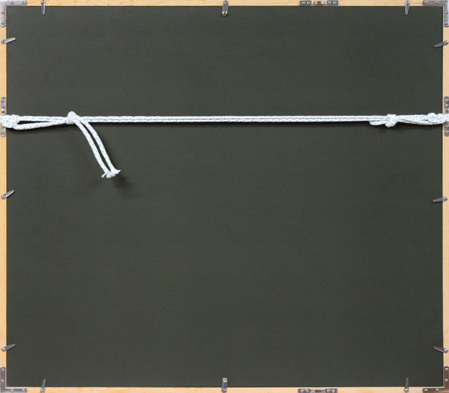 栗谷川健一「最北の秘境(知床半島)」シルクスクリーン版画 額縁裏側画像
