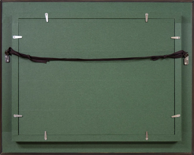 黒田悦子「紅牡丹」油絵・F4号 額縁裏側画像