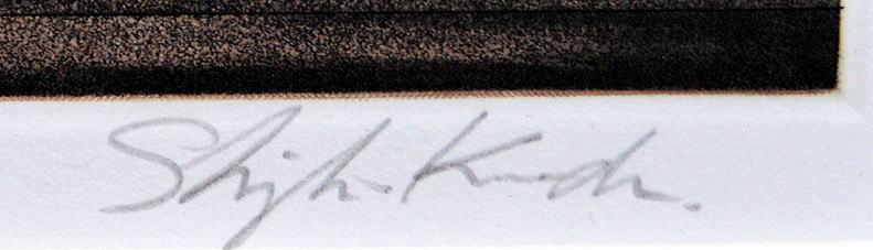 黒田 茂樹「BLUE ships」銅版画 鉛筆サイン部分