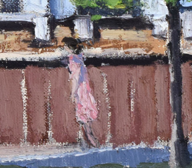 桑原宏「イルクーツク市街(ロシア)」油絵・P6号 拡大画像2