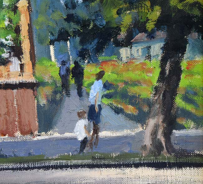 桑原宏「イルクーツク市街(ロシア)」油絵・P6号 拡大画像3