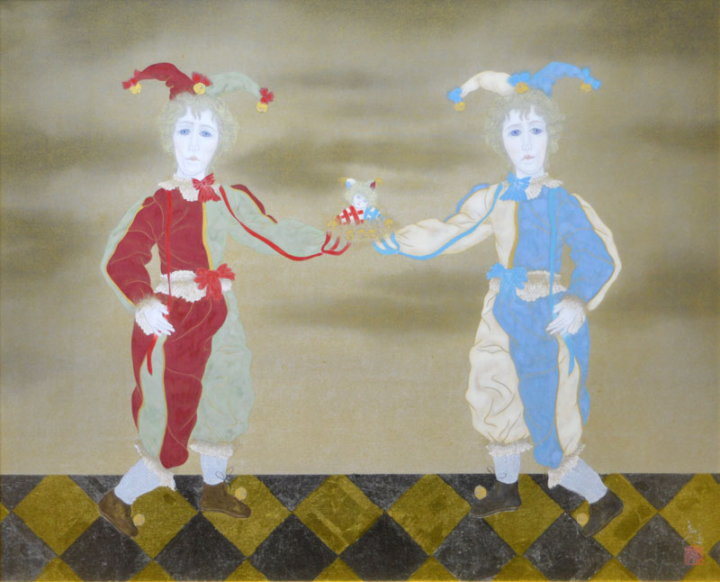 前本利彦「リフレイン」日本画・F12号 拡大部分