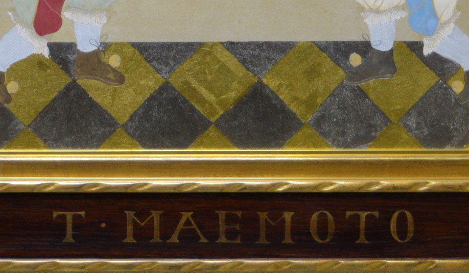 前本利彦「リフレイン」日本画・F12号 オリジナル額縁