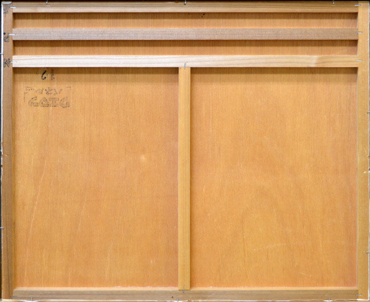 前本利彦「リフレイン」日本画・F12号 作品裏側部分