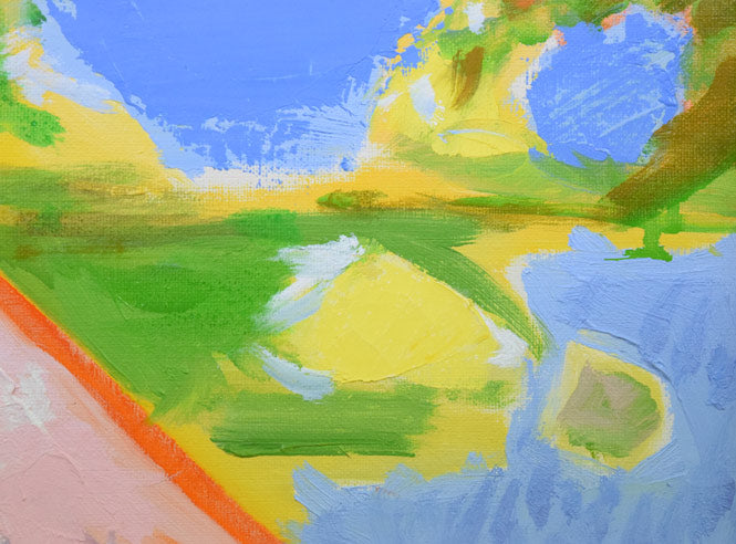 真柄修一「朝やけの羊蹄山」油絵・F6号　拡大画像3