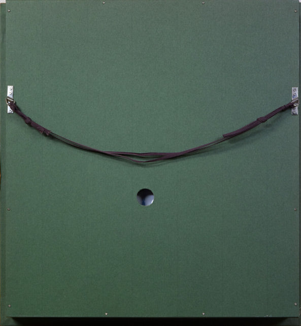 ハインツ ヴェルナー(HEINZ WERNER)「馬上のふたり(アラビアンナイト)マイセン磁器(MEISSEN)」立体陶板画額装 額縁裏側画像