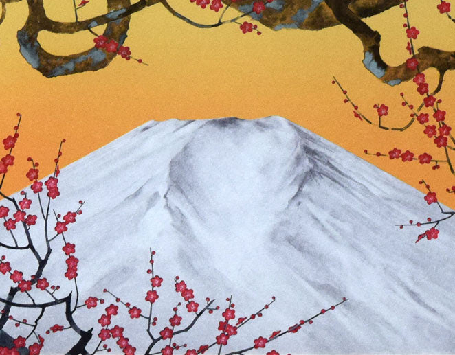 牧進「悠久景福」シルクスクリーン版画 拡大画像2