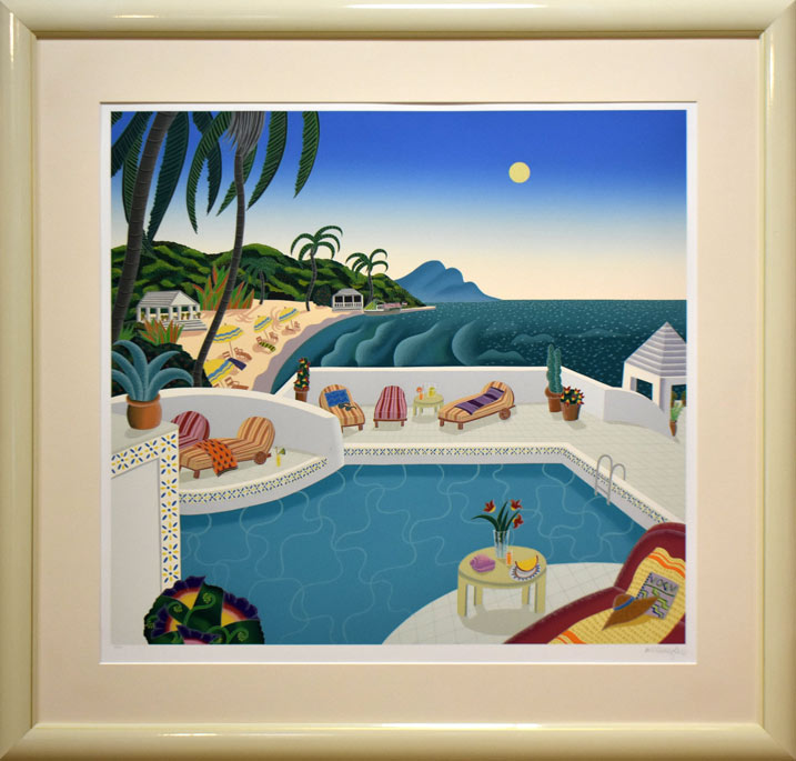 トーマス マックナイト(Thomas McKNIGHT)「アンティグアビーチ」シルクスクリーン版画