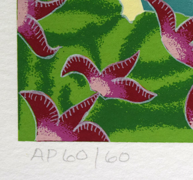 トーマス・マックナイト「グスタビア(GUSTAVIA-カリブ海小アンティル諸島)」シルクスクリーン版画 限定番号(AP=作家保存版 ed,60/60)拡大画像