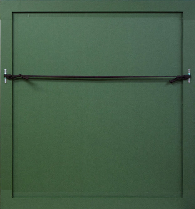 トーマス・マックナイト「グスタビア(GUSTAVIA-カリブ海小アンティル諸島)」シルクスクリーン版画 額縁裏側画像