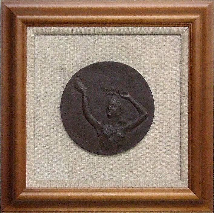 増山俊春「燦」ブロンズレリーフ額装