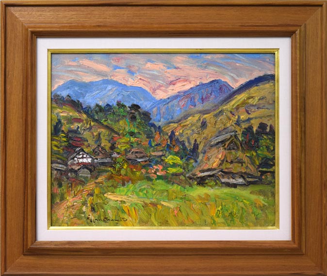 松本富太郎「洛北大原(京都)」油絵・F6号