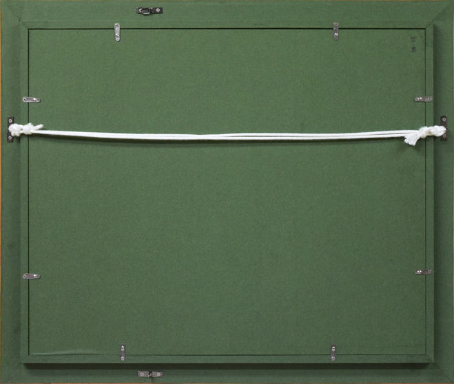 松本富太郎「洛北大原(京都)」油絵・F6号 額縁裏側画像