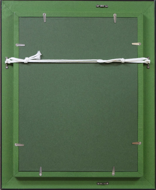 松本剛一「セーヌ河(フランス)」油絵・F4号 額縁裏側画像