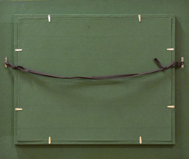 松邨巽「花」油絵・F6号 額縁裏側部分