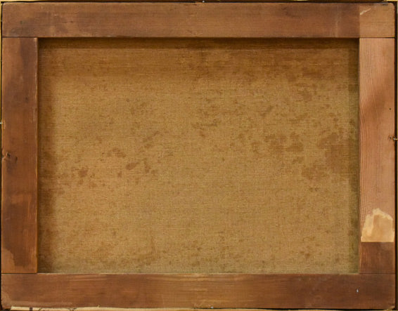 松邨巽「花」油絵・F6号 キャンバス裏側部分