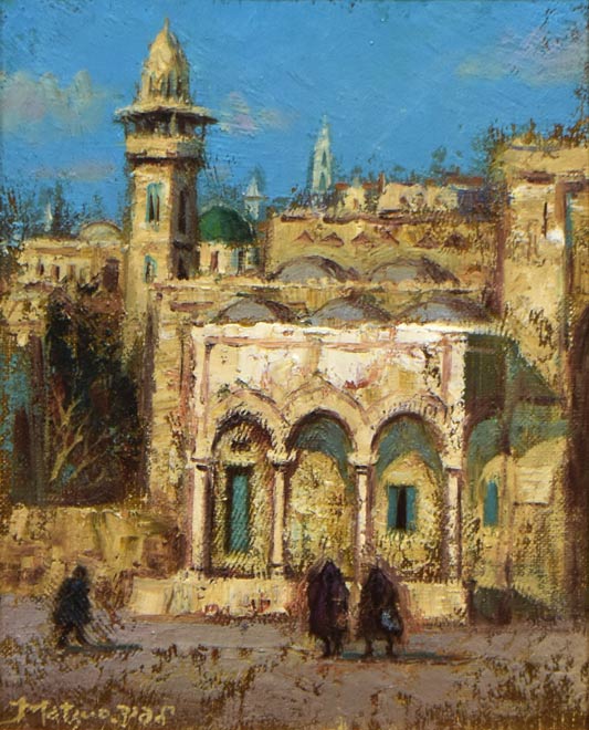 松尾洋明「エルサレム」油絵・F3号 作品全体拡大画像