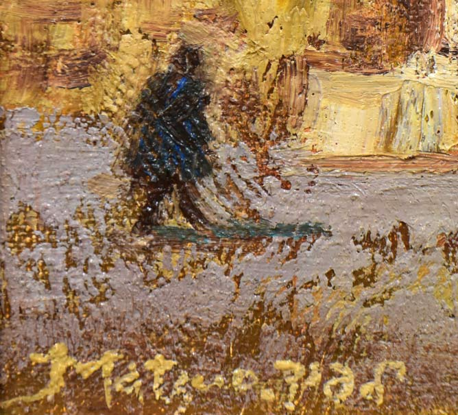 松尾洋明「エルサレム」油絵・F3号 サイン拡大画像