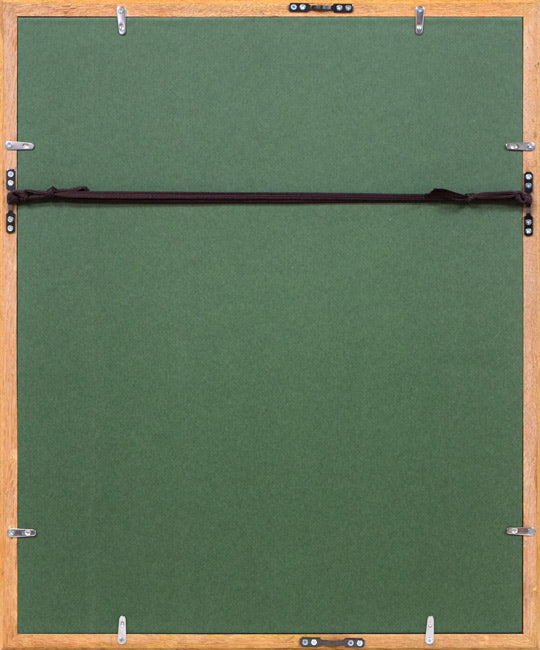 松尾洋明「ヴィアドロ・ロサ(エルサレム)」油絵・F4号 額縁裏側画像