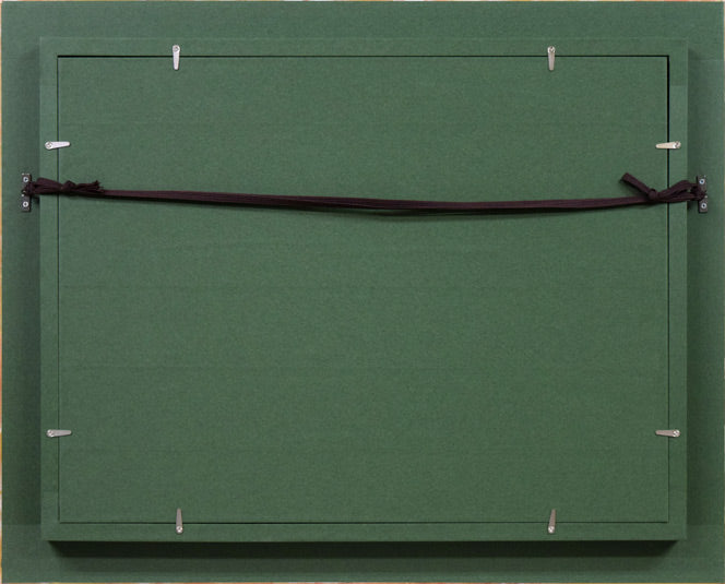 松島正幸「房州の海(御宿にて)」油絵・P8号 額縁裏側画像