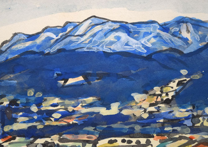 松島正幸「風景画」水彩画 拡大画像3