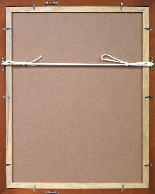 松島正幸「風景画」水彩画 額縁裏側画像