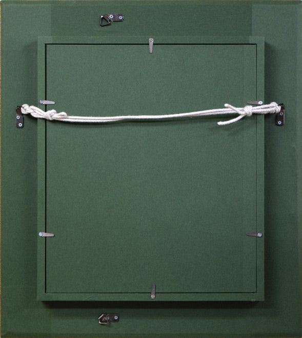 松島正幸「椿」油絵・F3号 額縁裏側画像