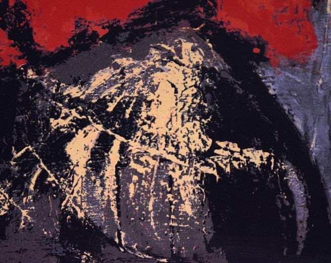 三岸節子「花ヴェロンにて」リトグラフ 拡大画像3