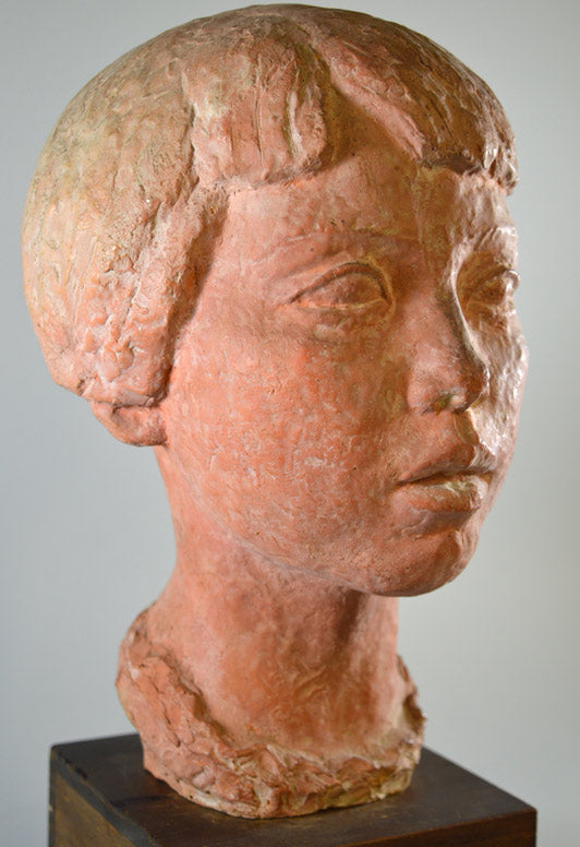 峯孝「少女像」テラコッタ・1955年作3