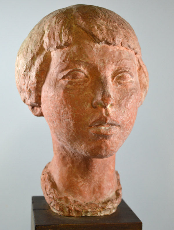 峯孝「少女像」テラコッタ・1955年作4