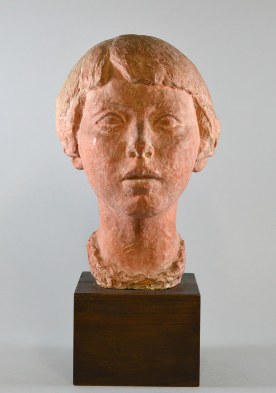 峯孝「少女像」テラコッタ・1955年作5