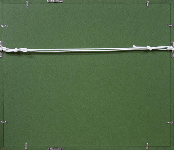 峯 孝「樽前山」油絵・F8号 額縁裏側画像