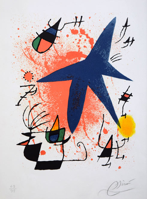 ジョアン・ミロ「『リトグラフⅠ』よりPL,4」リトグラフ 作品全体拡大画像