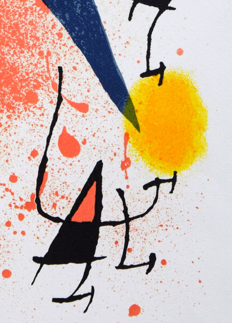 ジョアン・ミロ「『リトグラフⅠ』よりPL,4」リトグラフ 拡大画像3