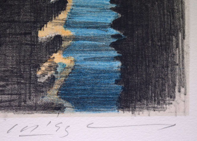 三栖右嗣「ヴェネツィアⅢ」リトグラフ 本人直筆鉛筆サイン拡大画像