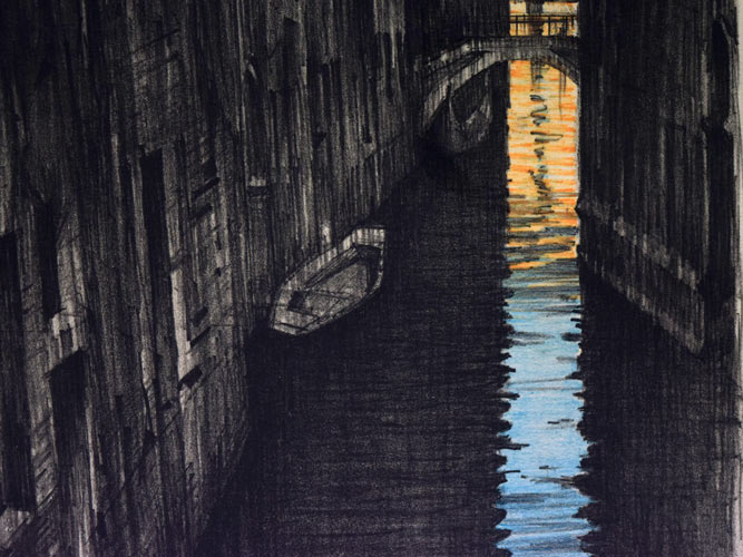 三栖右嗣「ヴェネツィアⅢ」リトグラフ 拡大画像4