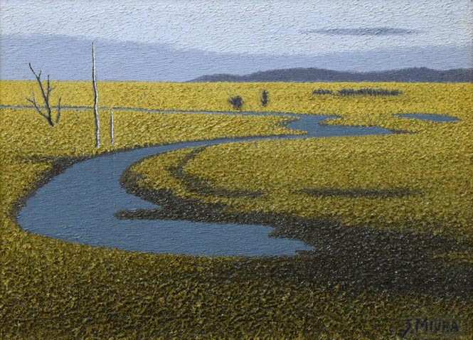 三浦俊輔「根釧原野」油絵・F4号 作品全体拡大画像